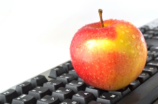Keyboard and apple